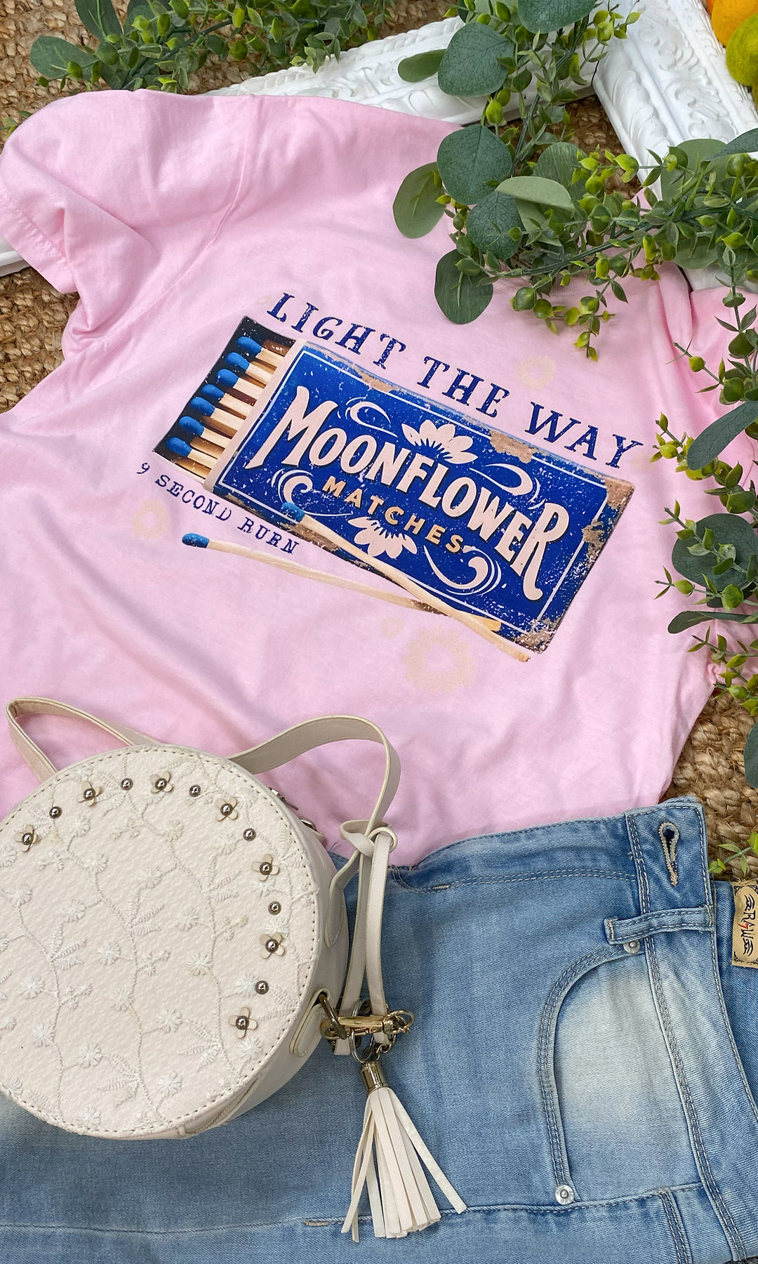 Moon Flower Matches Comfort Color Graphic T-Shirt