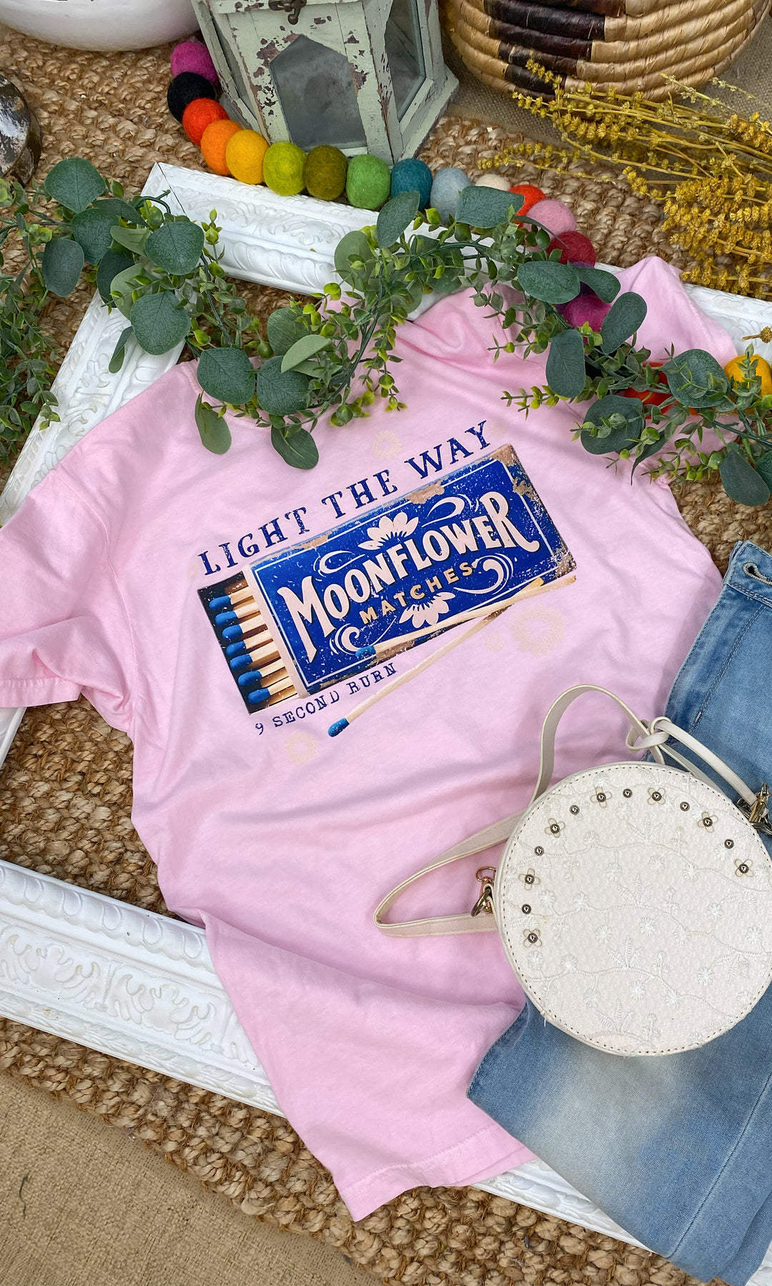 Moon Flower Matches Comfort Color Graphic T-Shirt