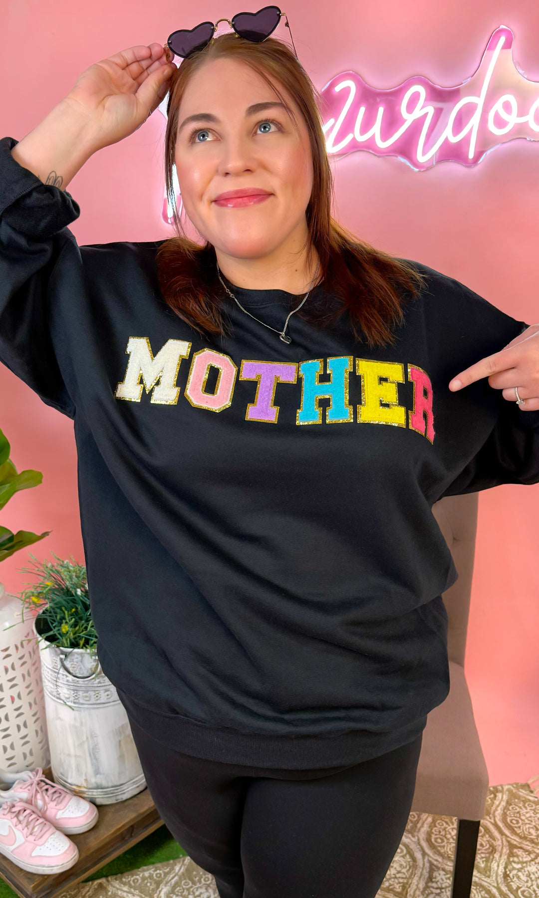 Mother Ideal Chenille Graphic Sweatshirt