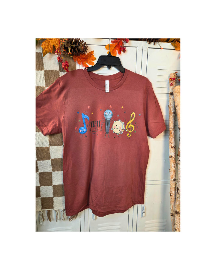 Musical Cartoon Graphic T-Shirt