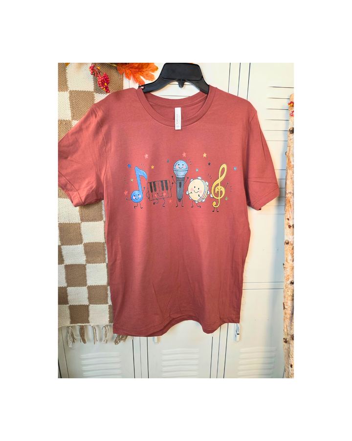 Musical Cartoon Graphic T-Shirt