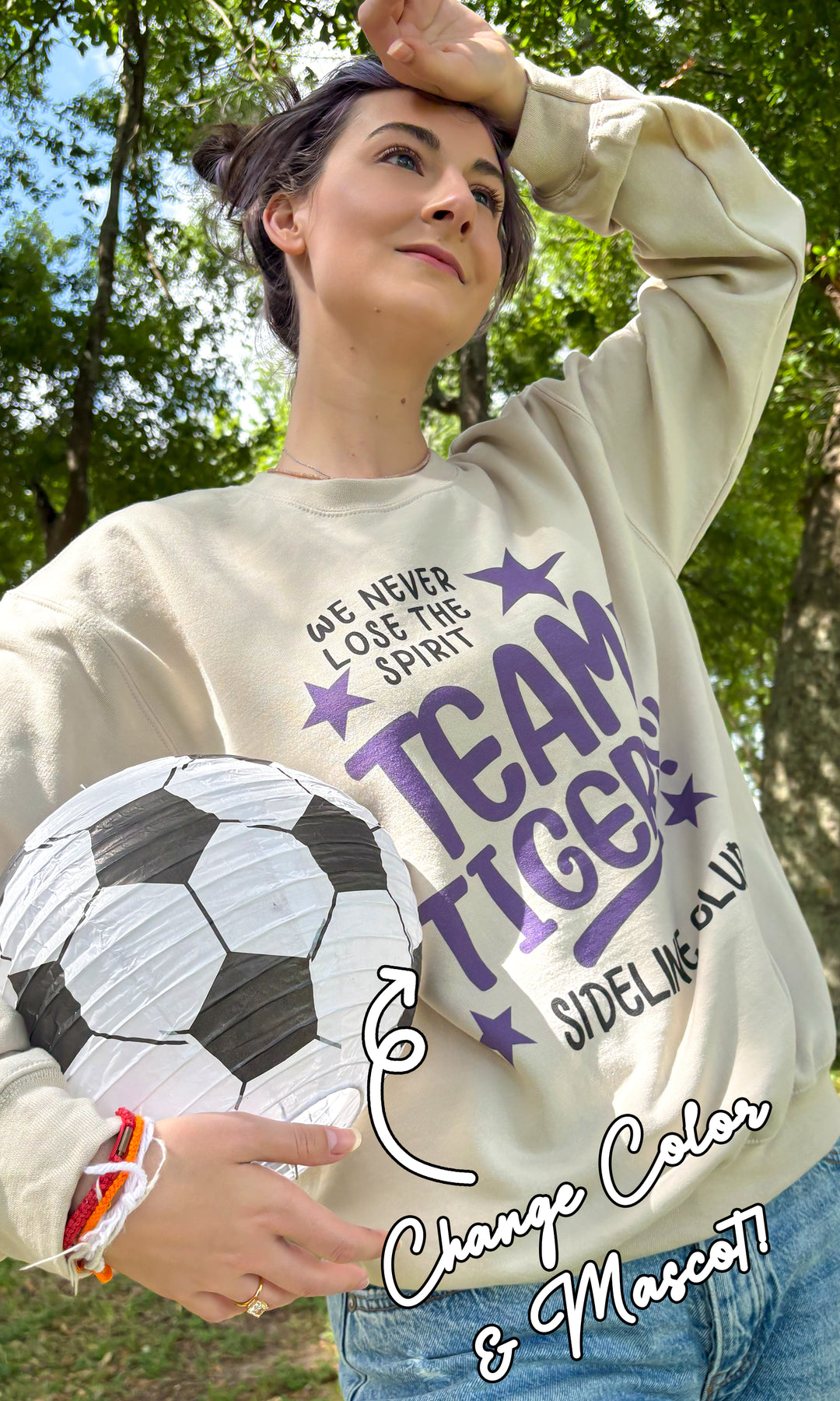 Never Lose the Spirit Custom Mascot Graphic Sweatshirt