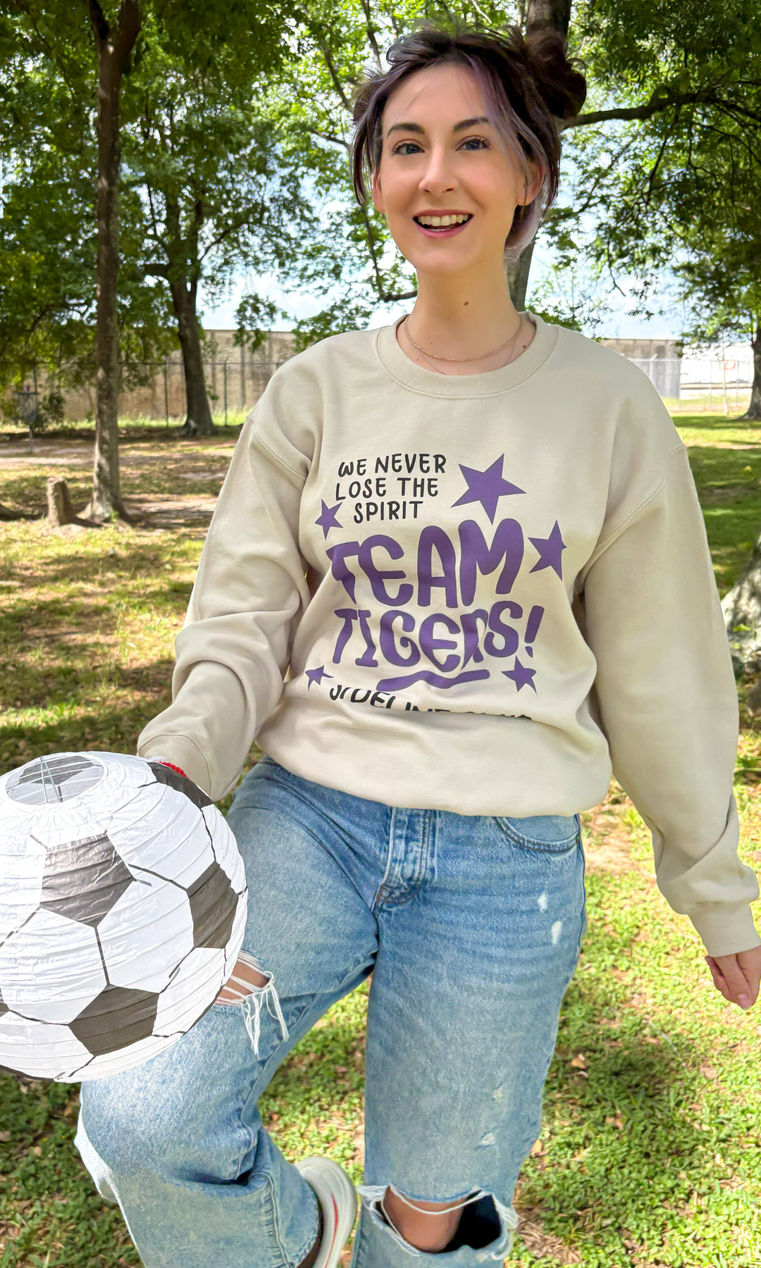 Never Lose the Spirit Custom Mascot Graphic Sweatshirt