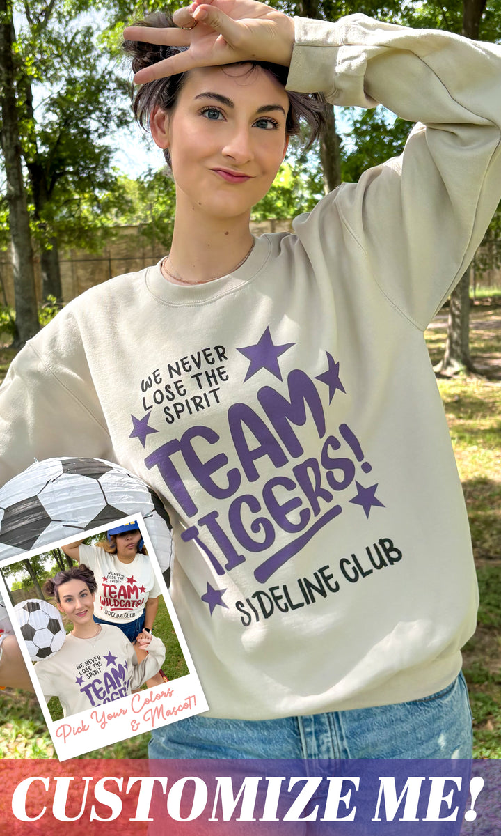 Never Lose the Spirit Custom Mascot Graphic Sweatshirt