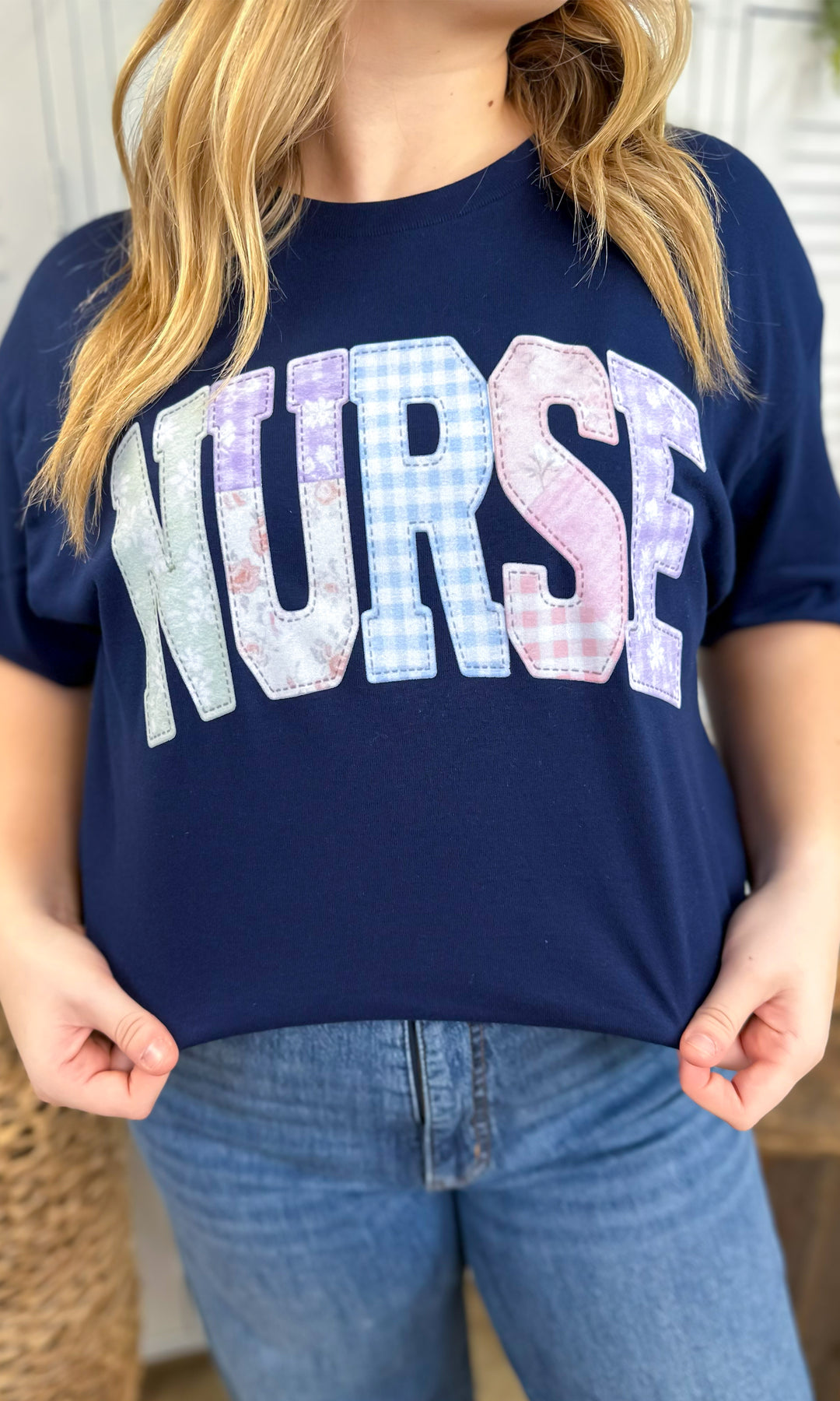 Nurse Patchwork Graphic T-Shirt