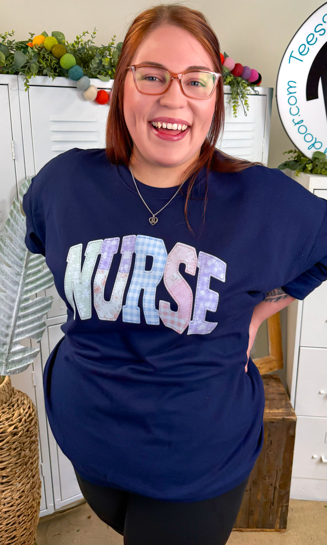 Nurse Patchwork Graphic Sweatshirt