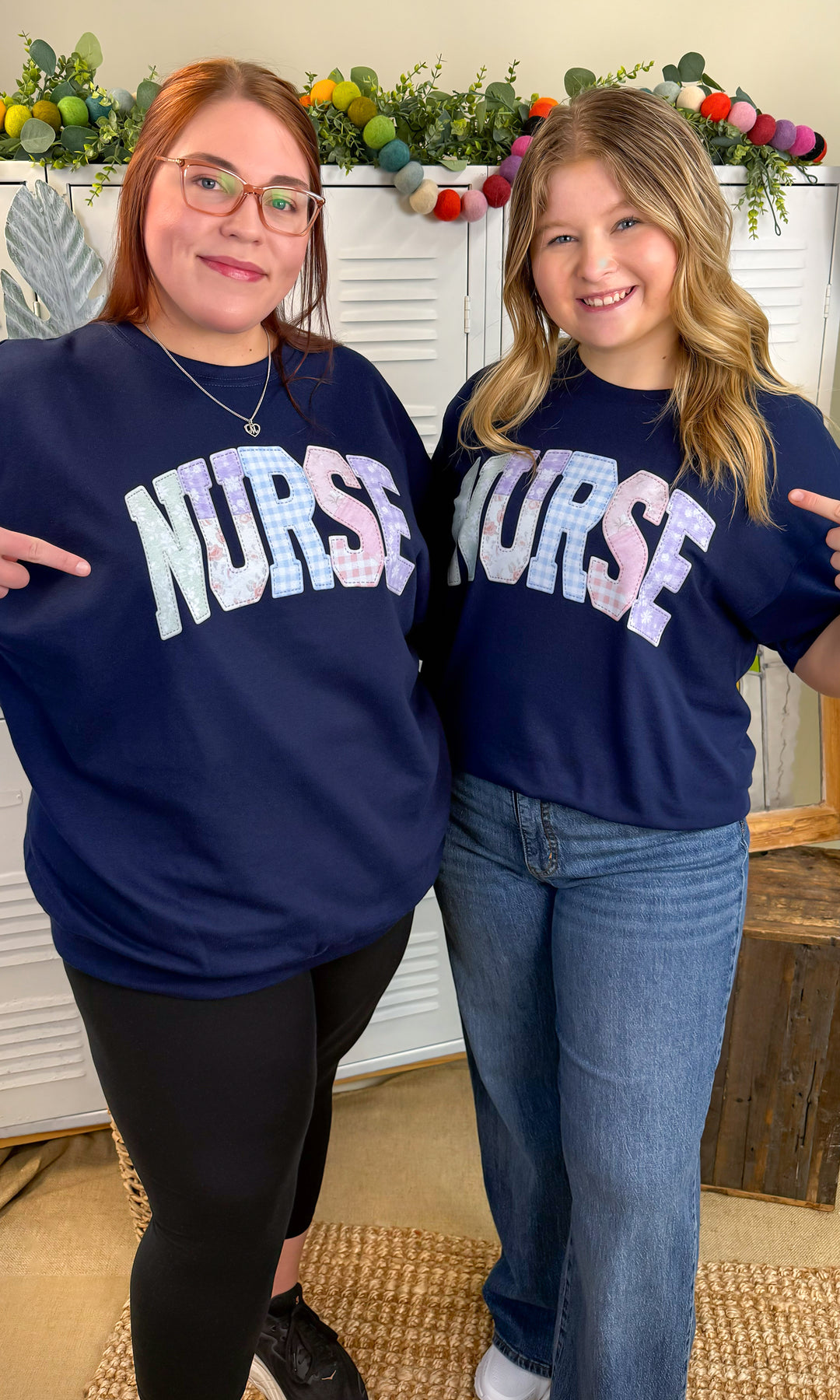 Nurse Patchwork Graphic Sweatshirt