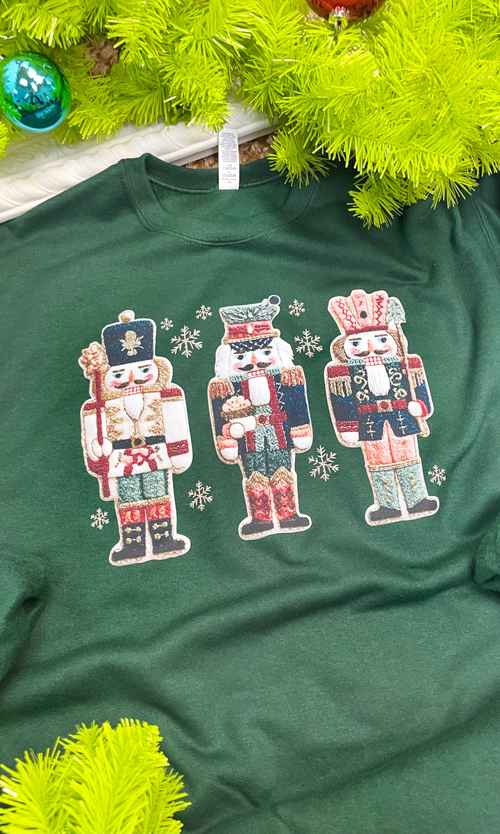 Nutcracker Christmas Yarn Graphic Sweatshirt