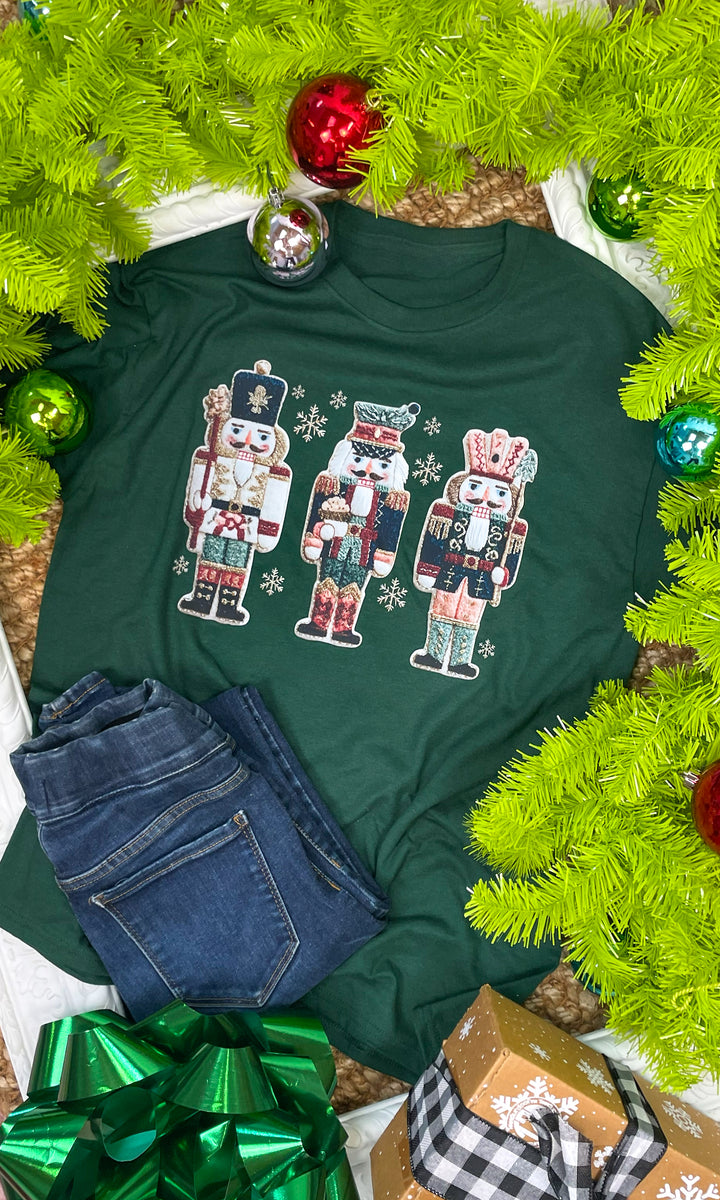 Nutcracker Christmas Yarn Graphic T-Shirt