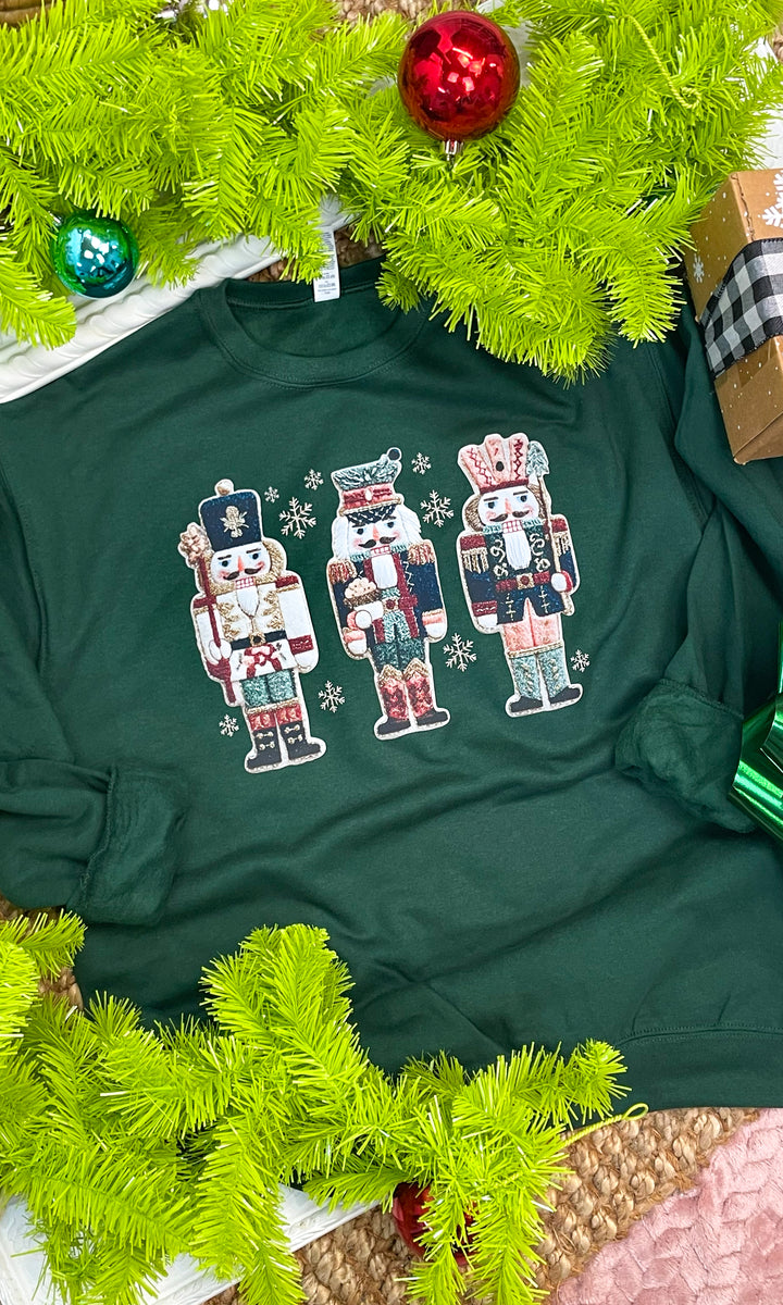 Nutcracker Christmas Yarn Graphic Sweatshirt