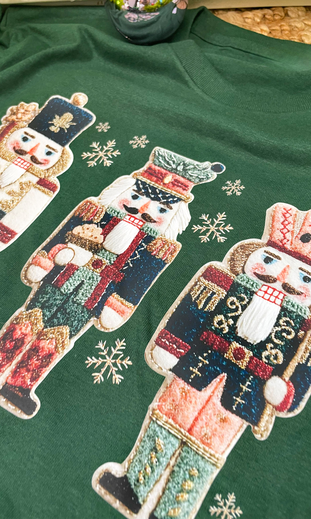 Nutcracker Christmas Yarn Graphic T-Shirt