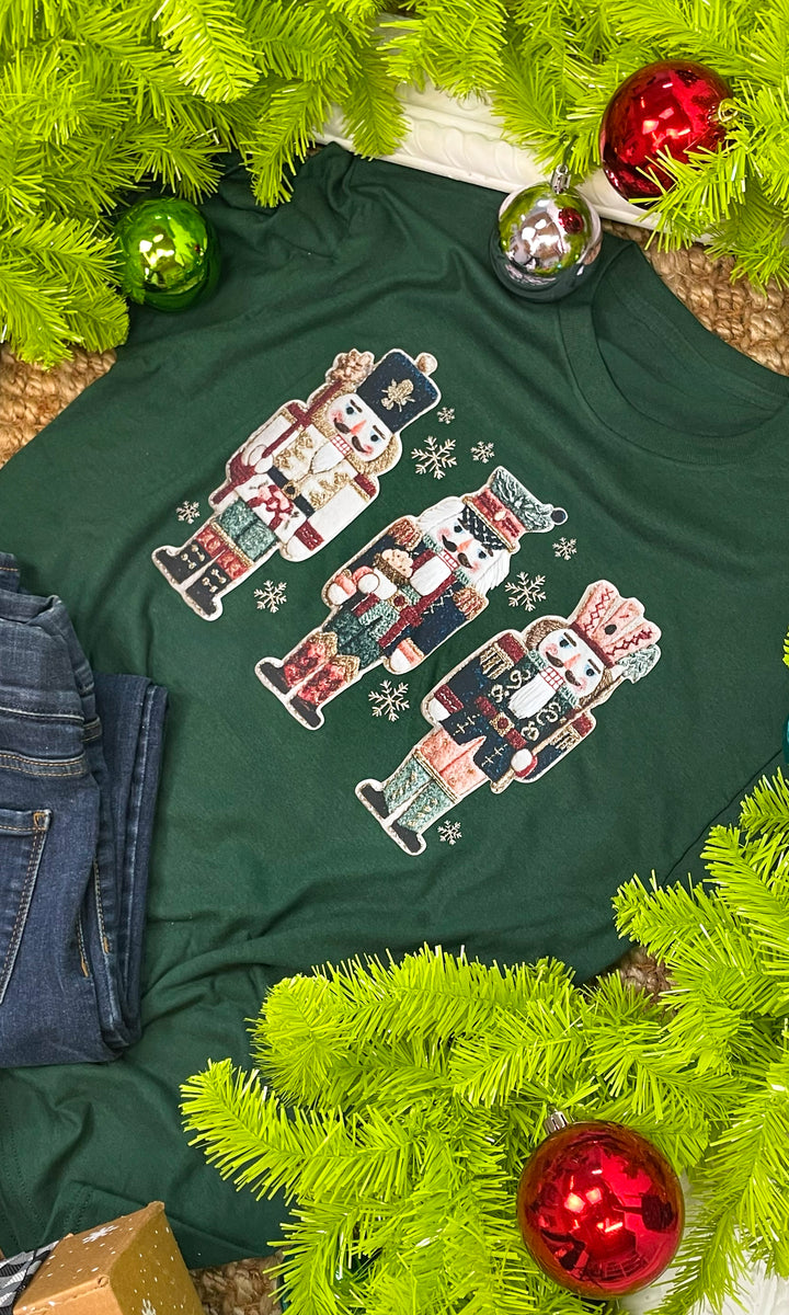 Nutcracker Christmas Yarn Graphic T-Shirt