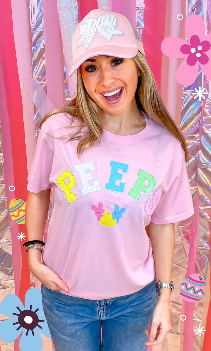 Peeps Sequin Easter Graphic T-Shirt