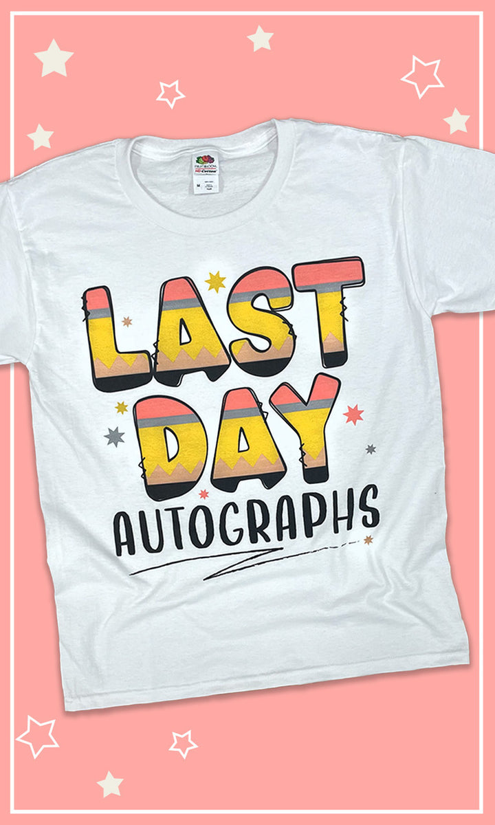 Pencil Last Day Autographs Youth Graphic Shirt