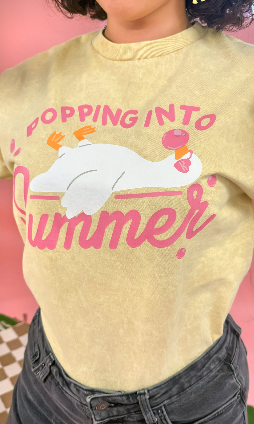 Popping Into Summer Goose Mineral Wash T-Shirt