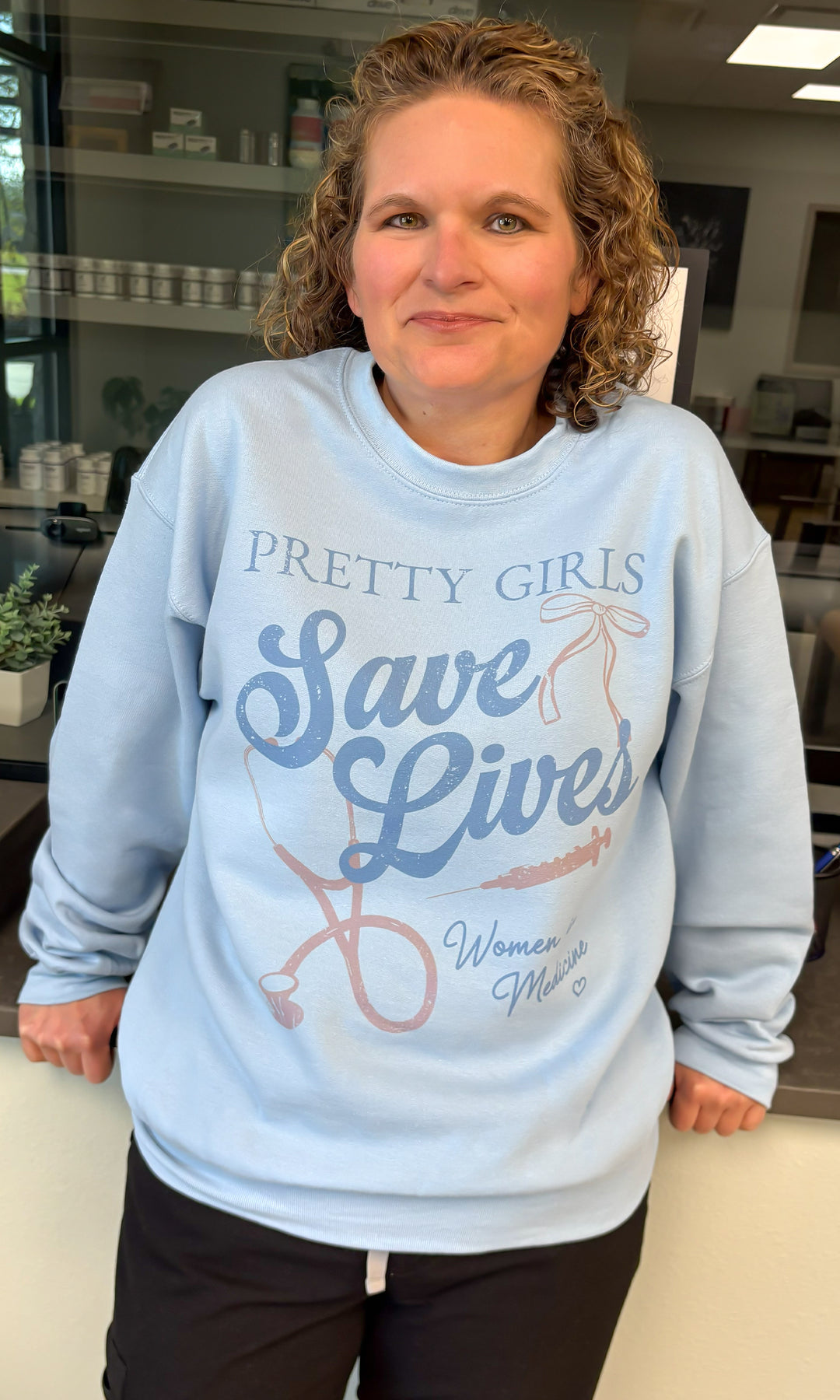 Pretty Girls Save Graphic Sweatshirt