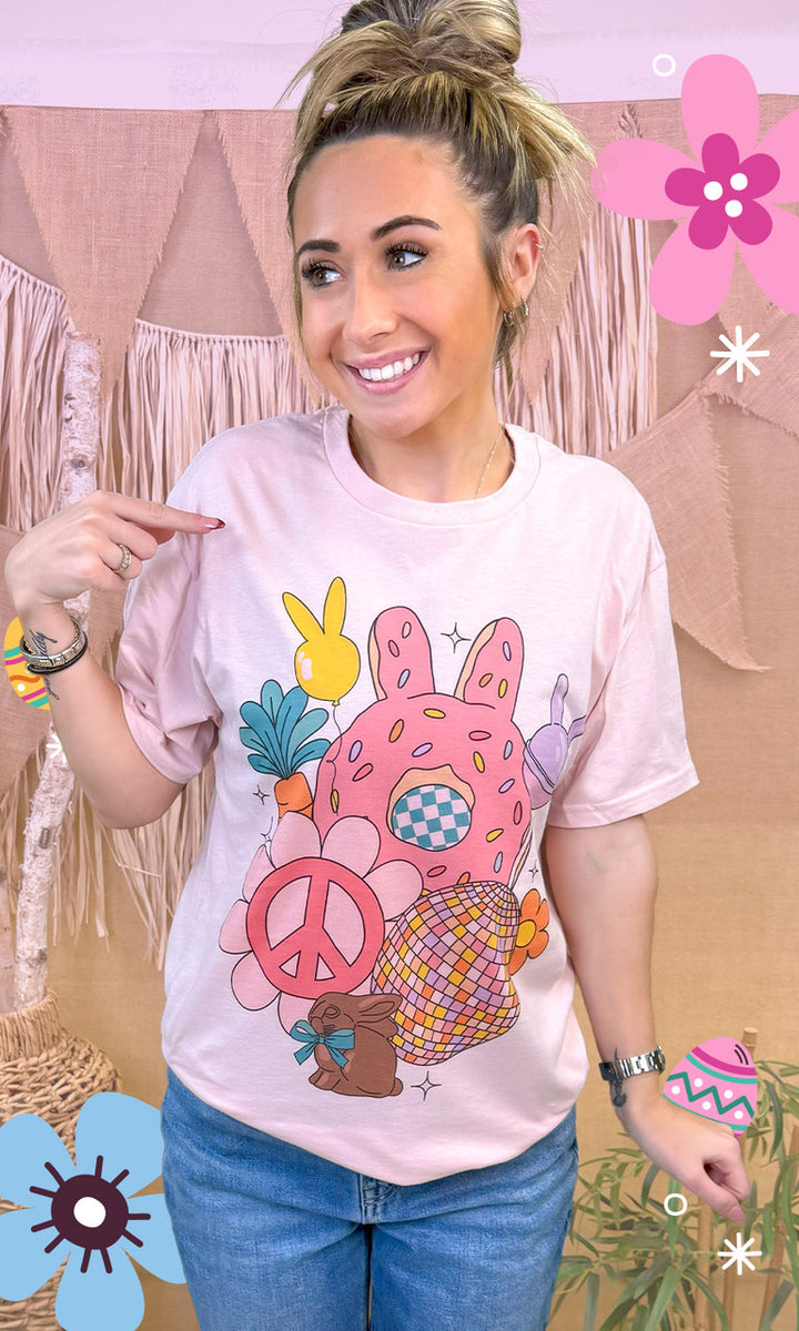 Retro Easter Vibes Graphic T-Shirt