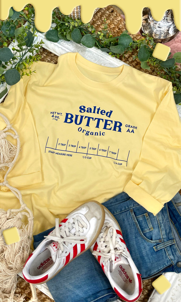 Salted Butter Graphic Long Sleeve Graphic T-Shirt
