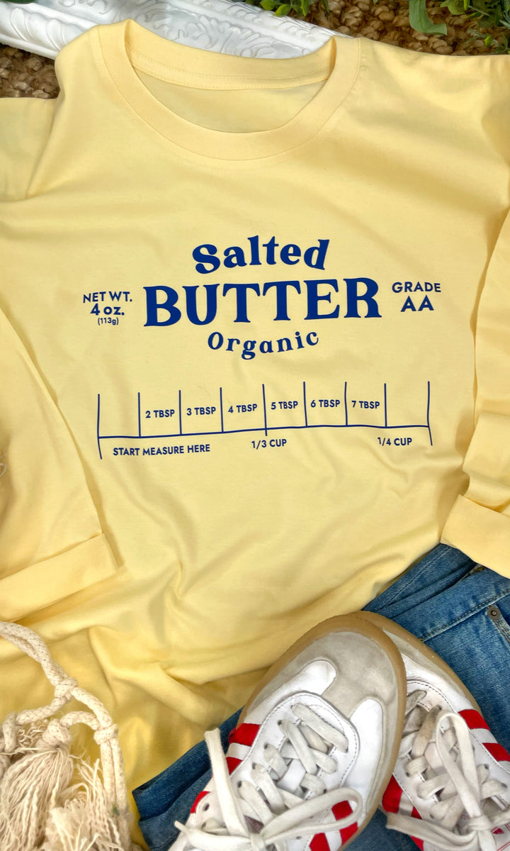 Salted Butter Graphic Long Sleeve Graphic T-Shirt