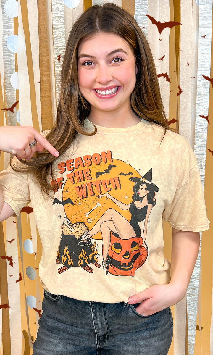 Season of the Witch Mineral Washed Graphic T-Shirt