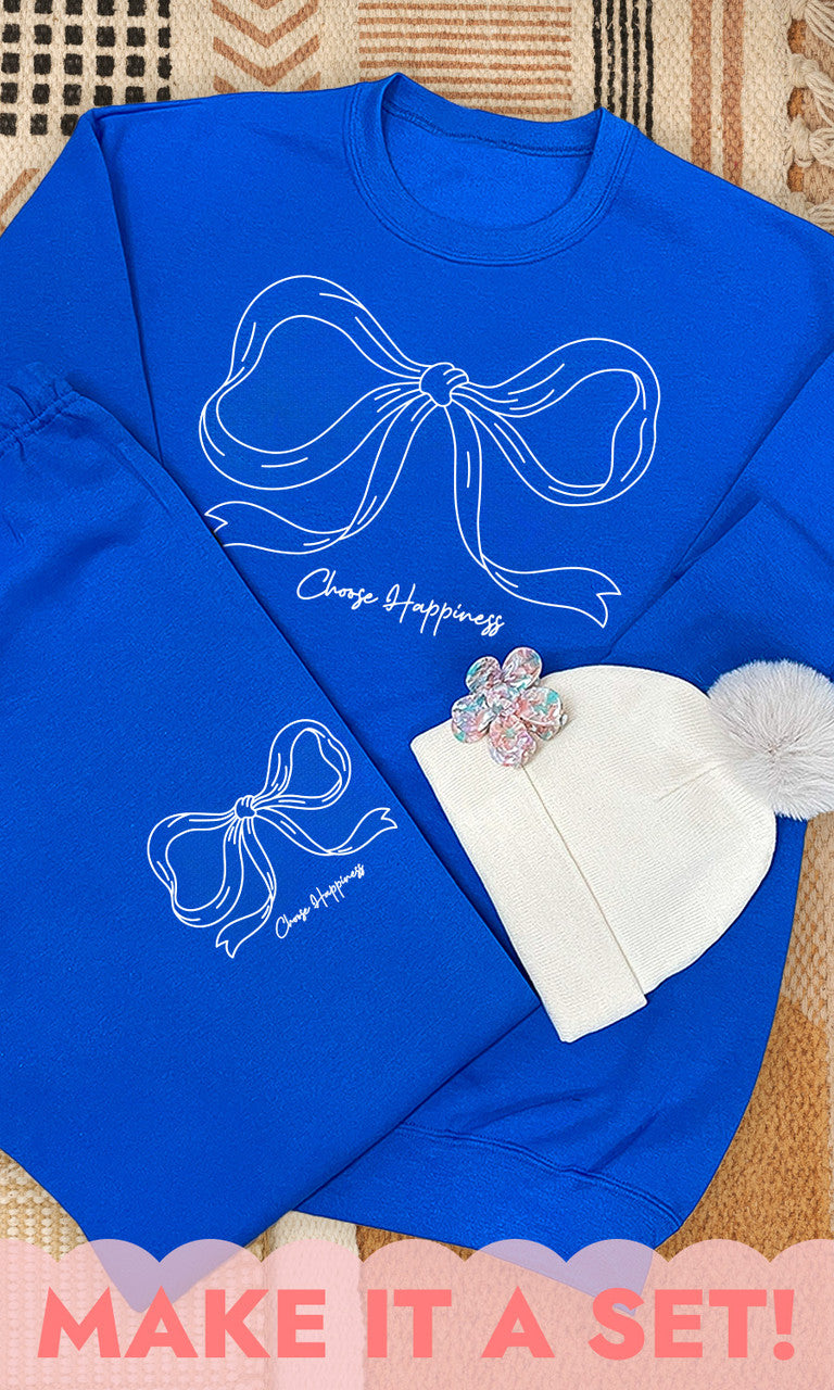 Simple Bow Graphic Sweatshirt Custom