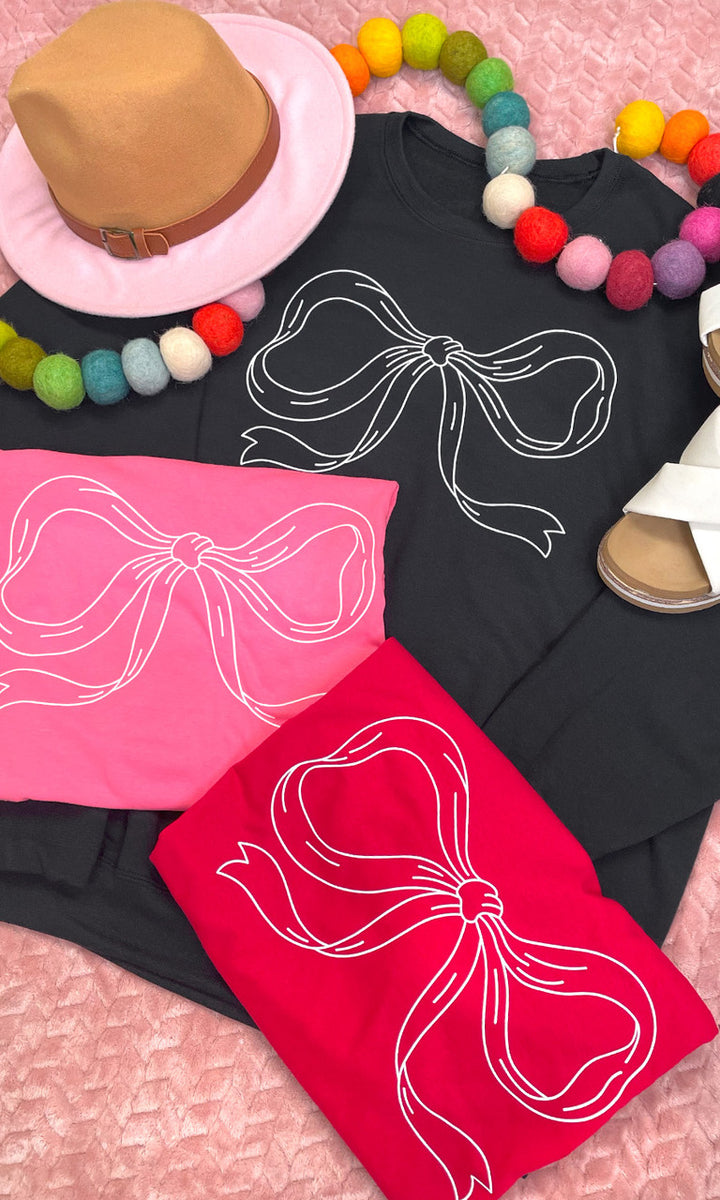 Simple Bow Graphic T-Shirt