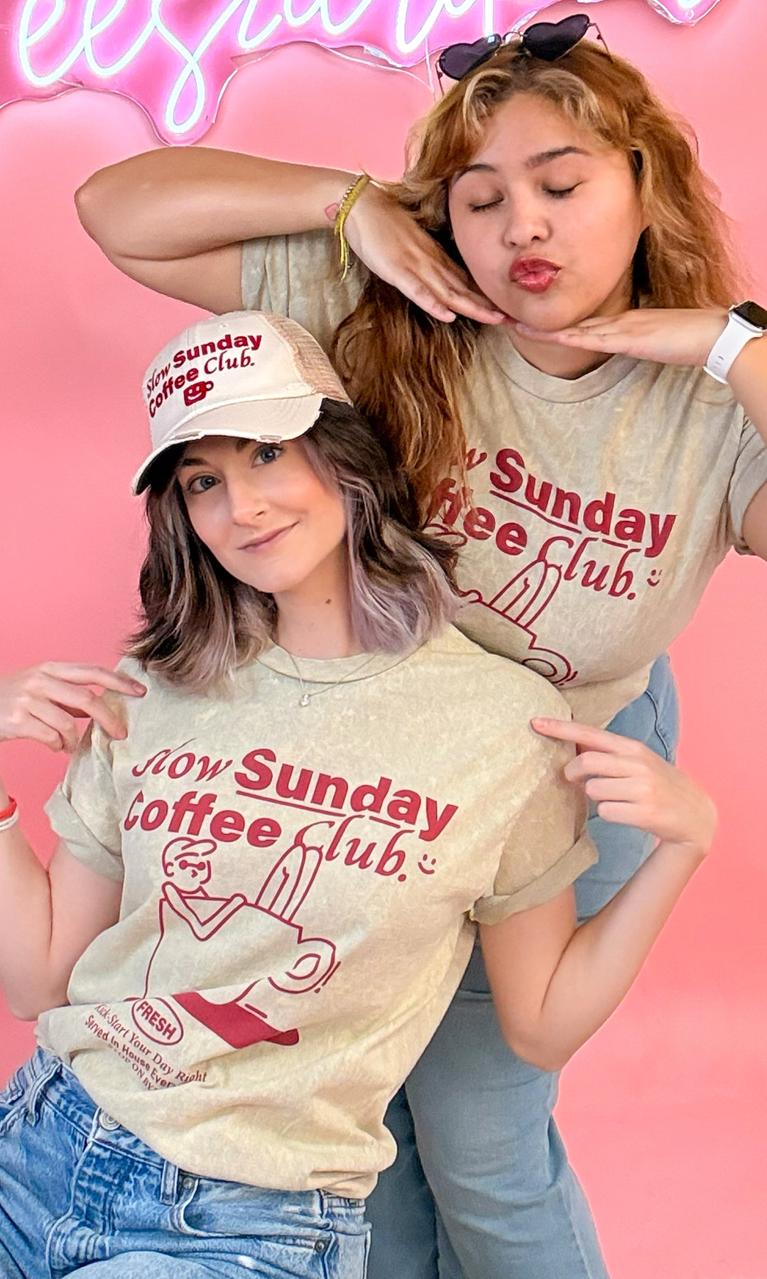 Slow Sunday Coffee Club Mineral Wash Graphic T-Shirt