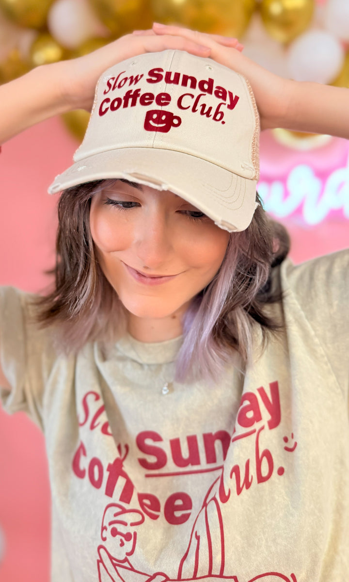 Slow Sunday Coffee Club Vintage Hat