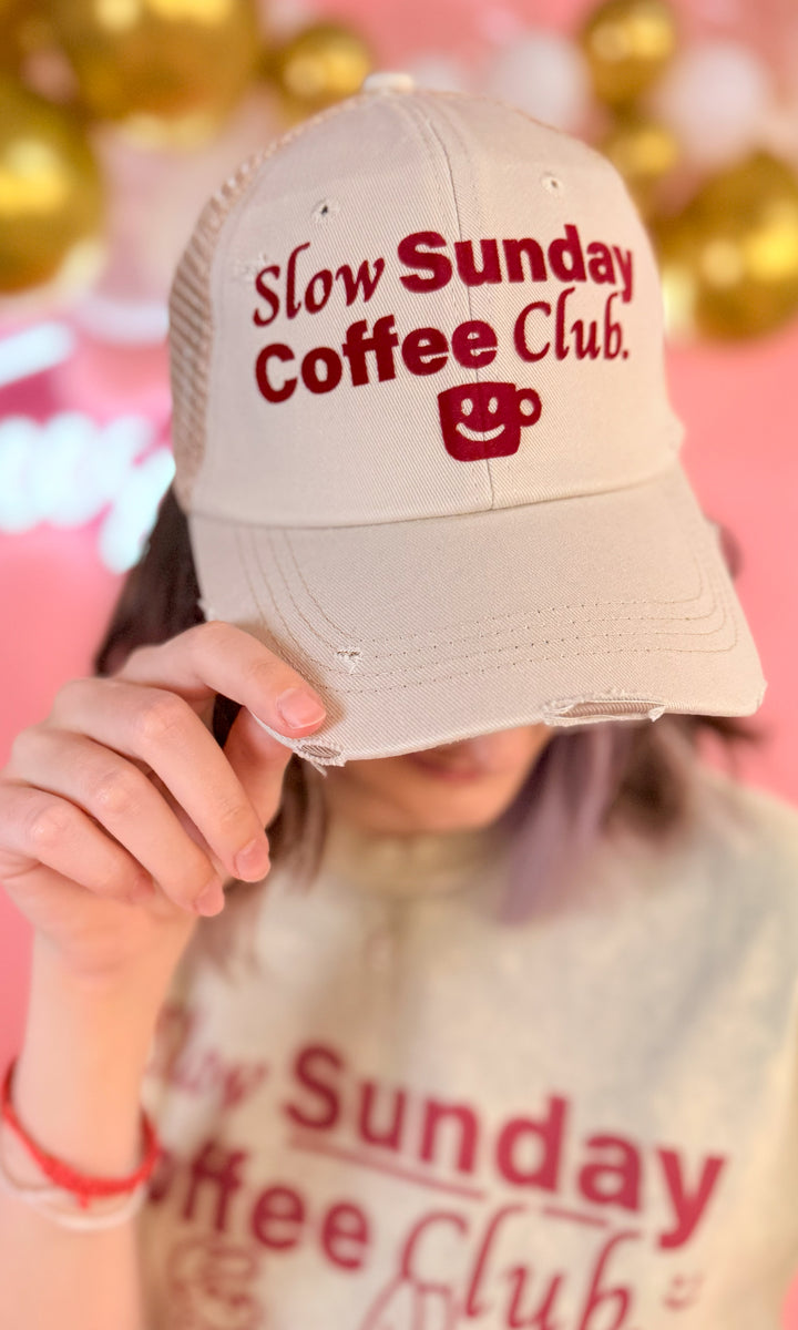 Slow Sunday Coffee Club Vintage Hat
