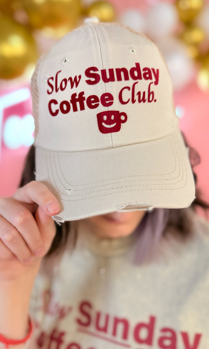 Slow Sunday Coffee Club Vintage Hat