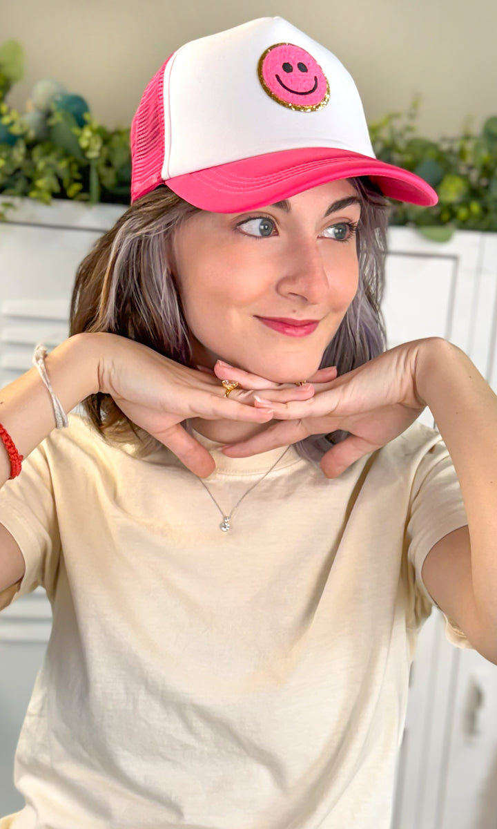 Smiley Ideal Chenille Trucker Hat