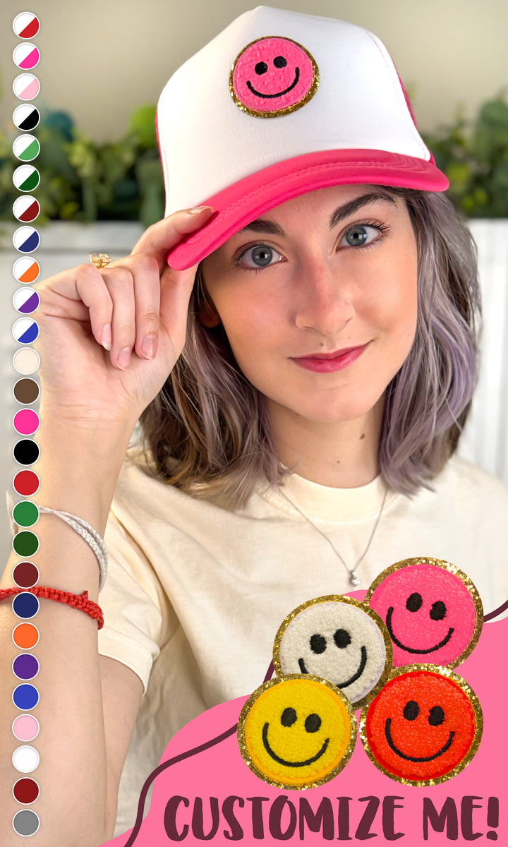 Smiley Ideal Chenille Trucker Hat