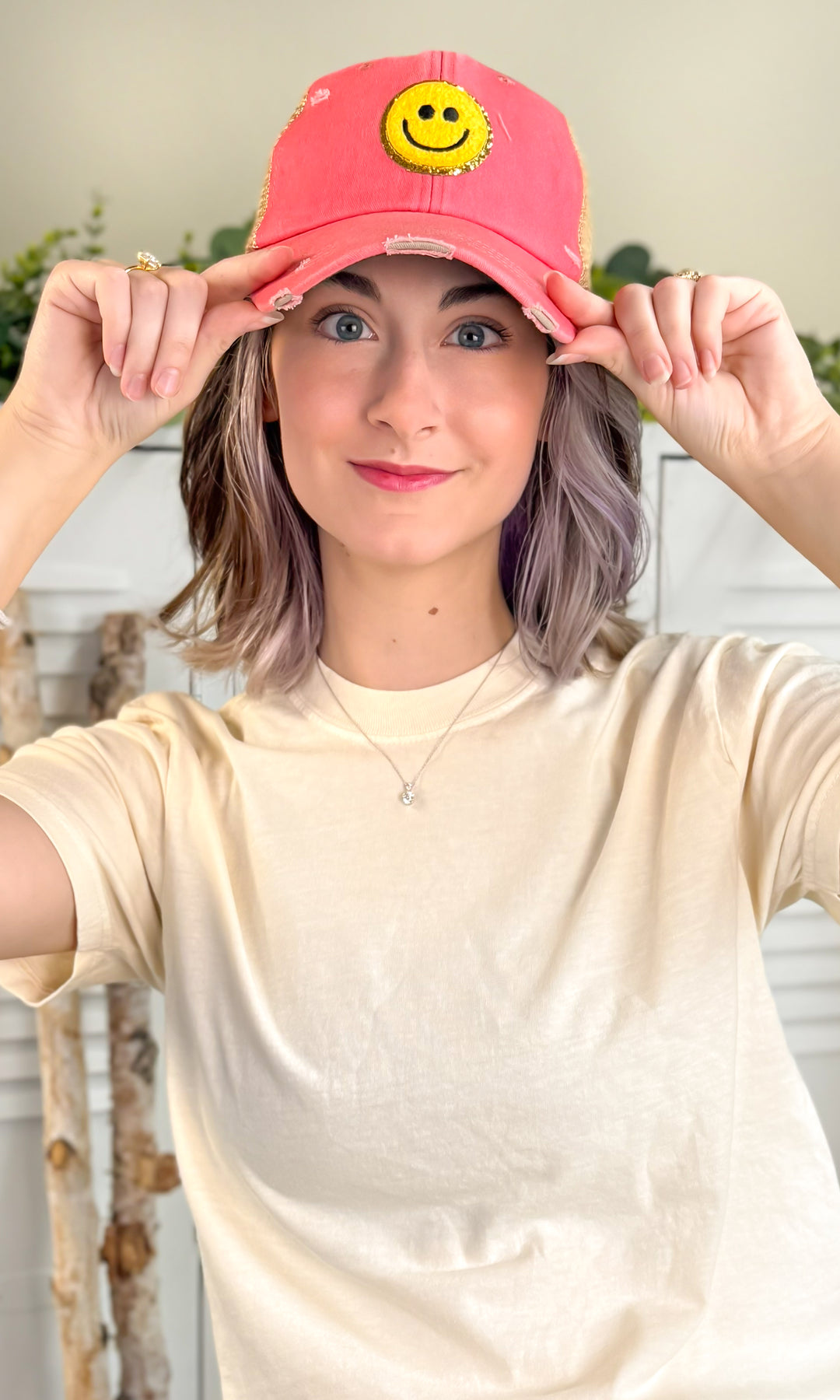 Smiley Ideal Chenille Vintage Hat