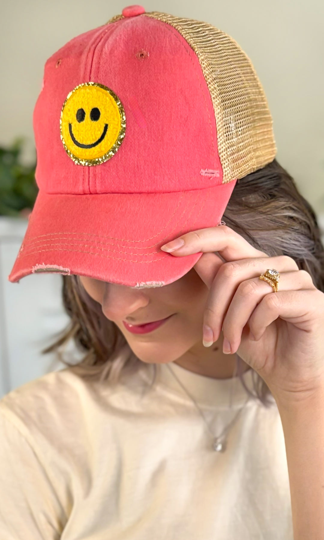 Smiley Ideal Chenille Vintage Hat