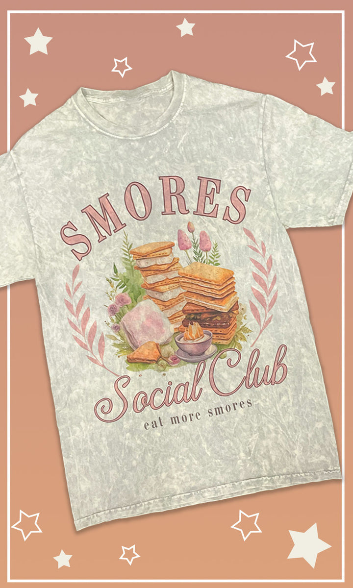 Smores Social Club Mineral Washed Graphic T-Shirt