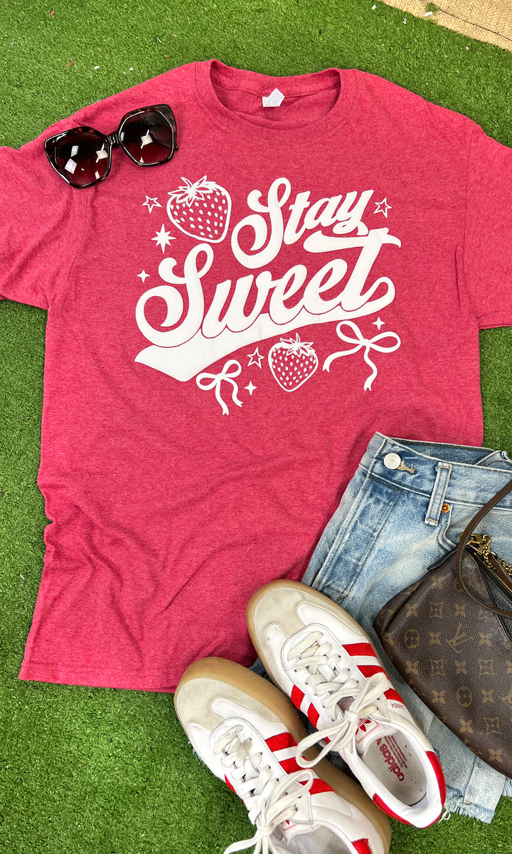Stay Sweet Strawberry Puff Graphic Shirt
