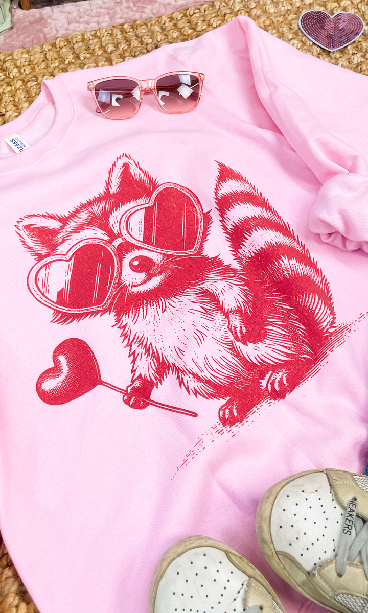 Sucker Raccoon Graphic Sweatshirt