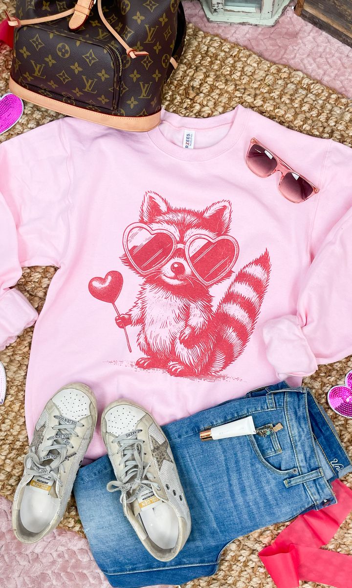 Sucker Raccoon Graphic Sweatshirt