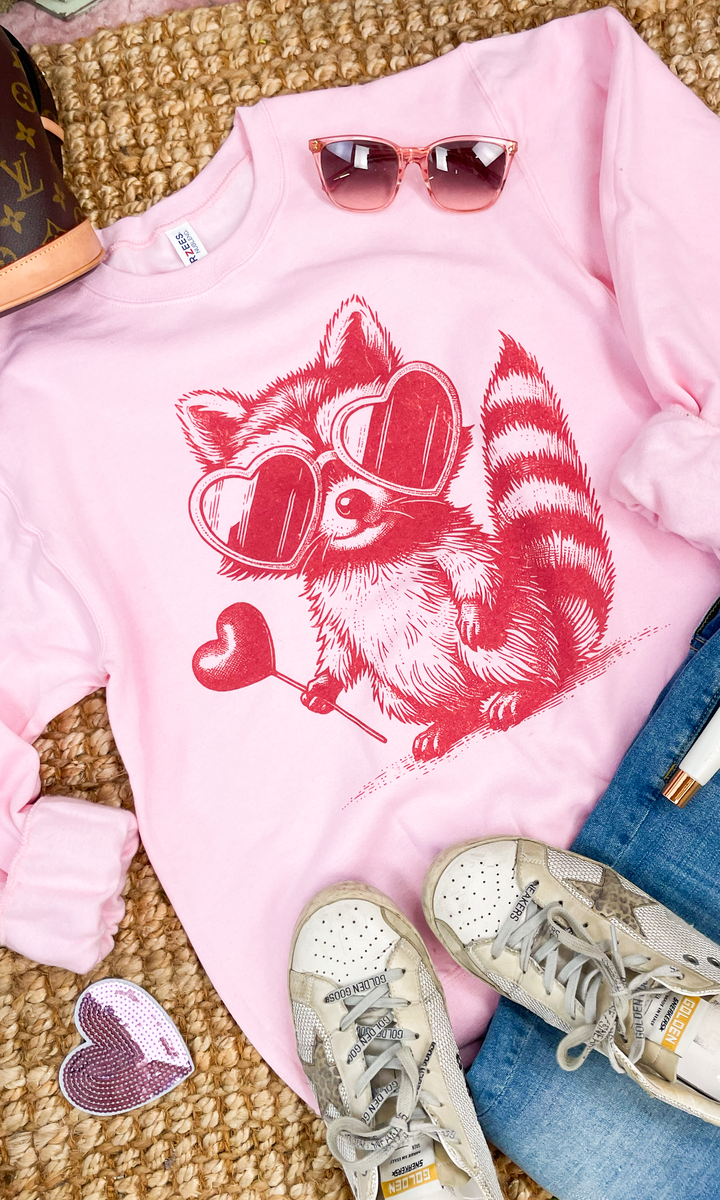 Sucker Raccoon Graphic Sweatshirt