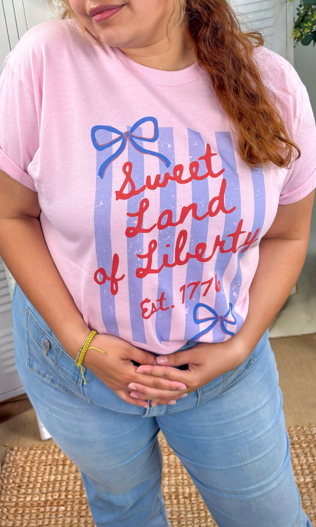 Sweet Land of Liberty Bows Graphic T-Shirt