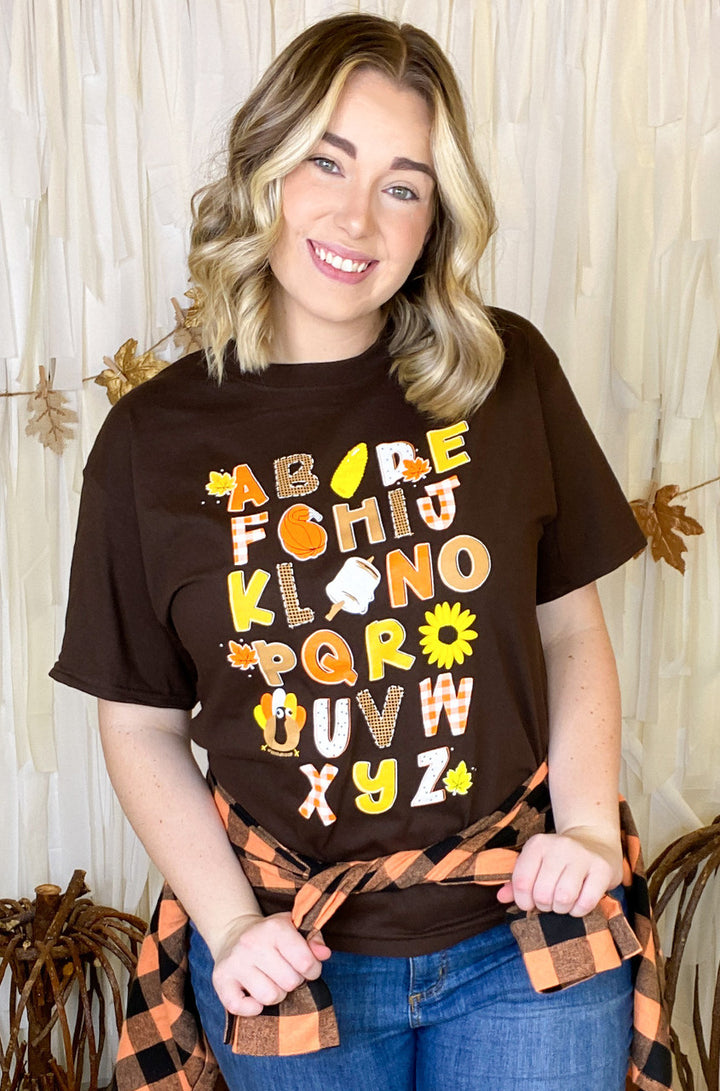 T2D Alphabet Thanksgiving T-Shirt