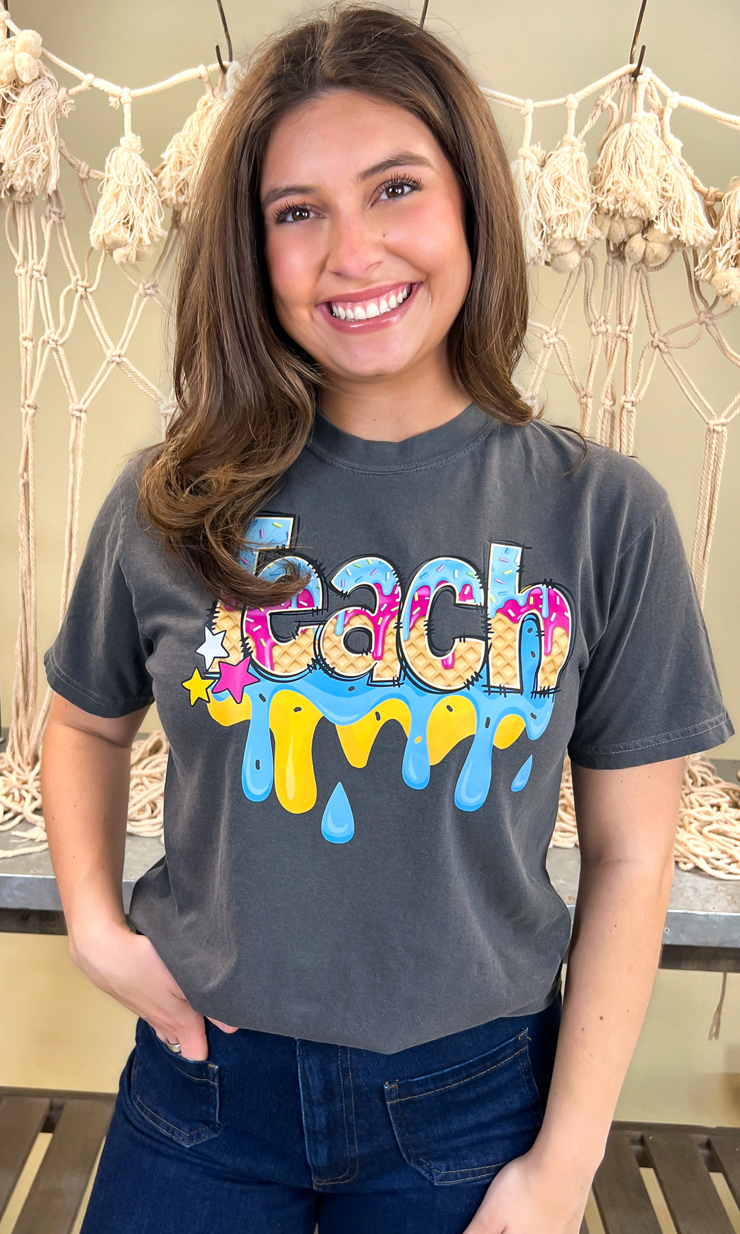 Teach Drip Comfort Color Graphic T-Shirt