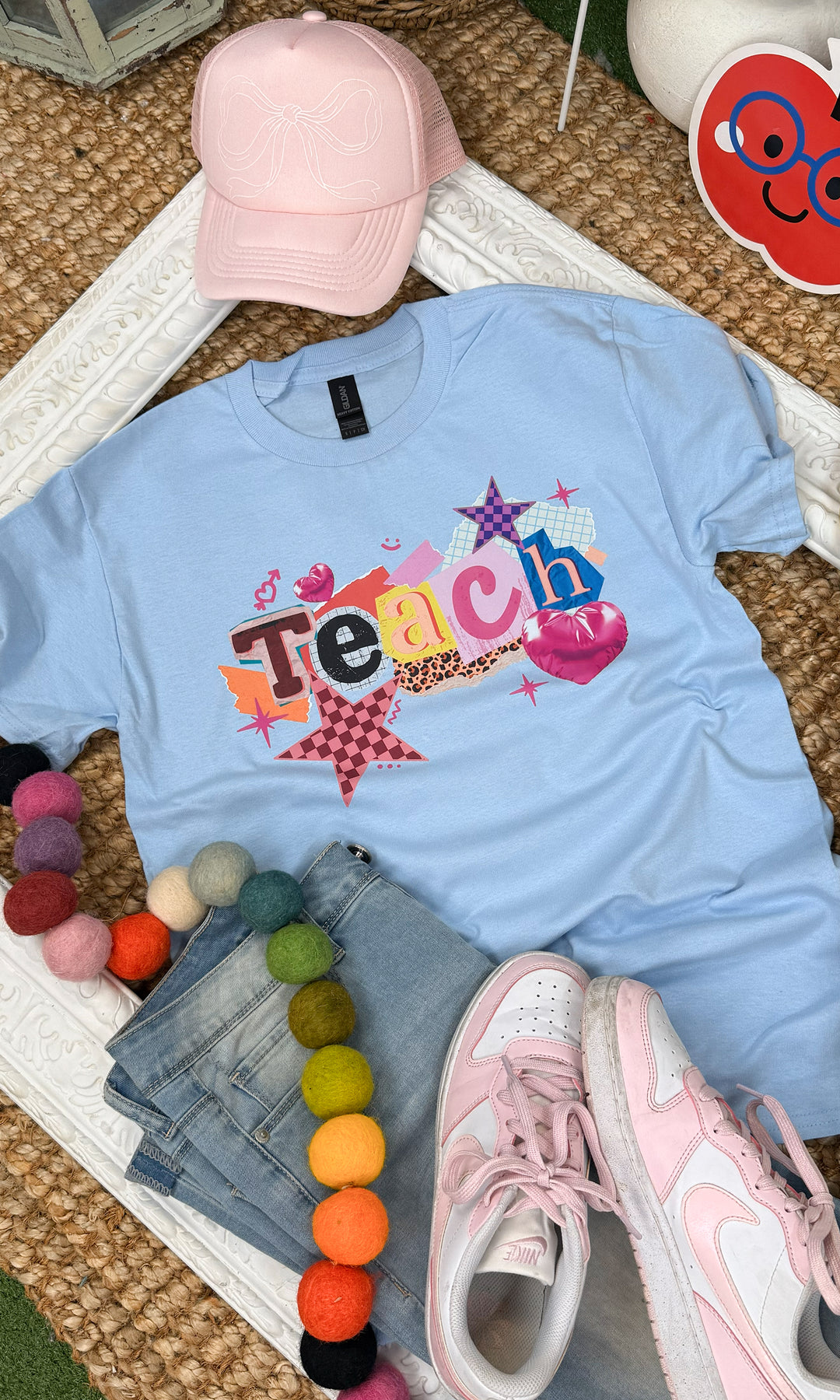 Teach Newspaper Notes Graphic T-Shirt
