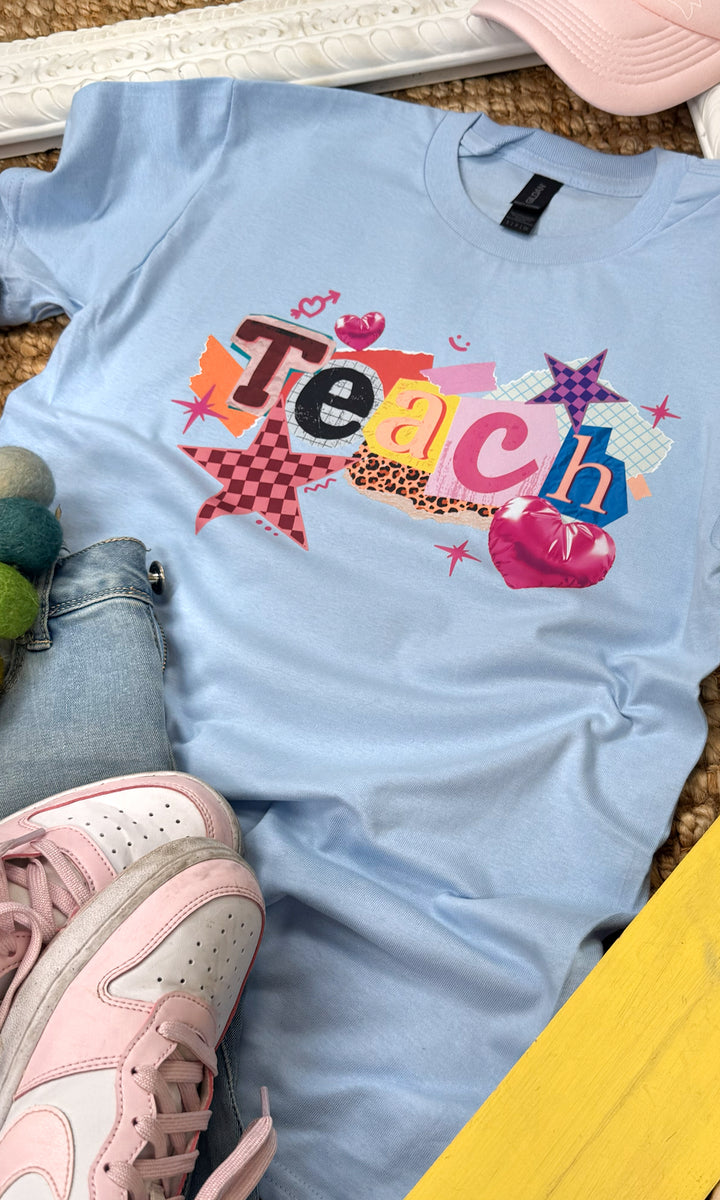 Teach Newspaper Notes Graphic T-Shirt