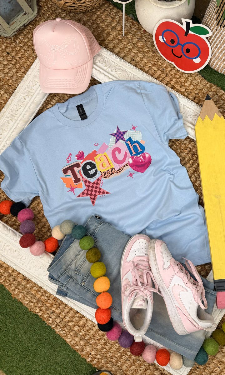 Teach Newspaper Notes Graphic T-Shirt