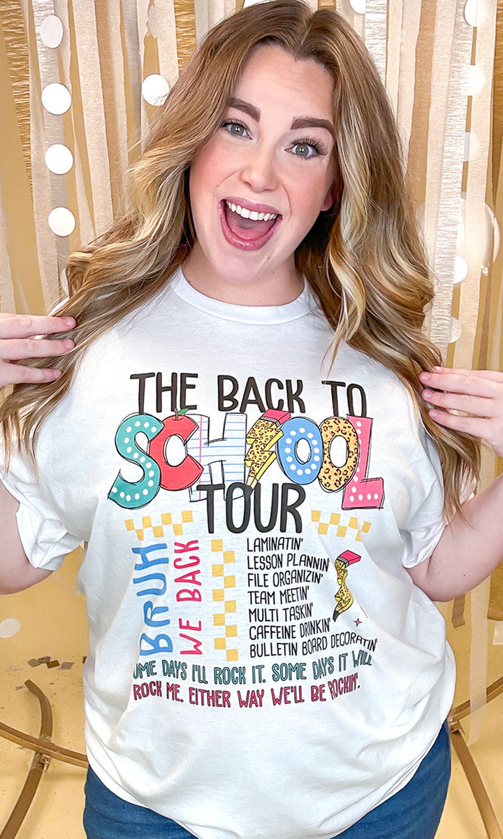 Teacher Back to School Tour Graphic T-Shirt