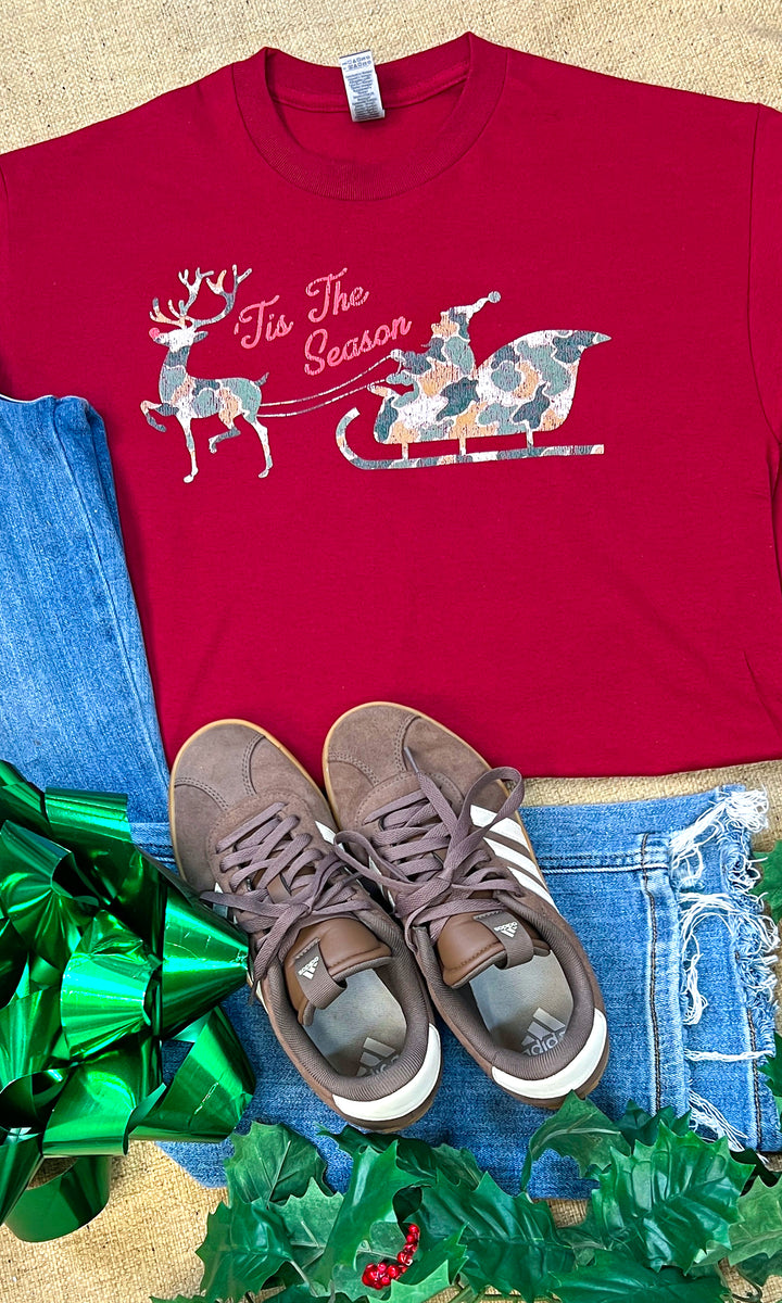 Camo Tis the Season Christmas Graphic Shirt
