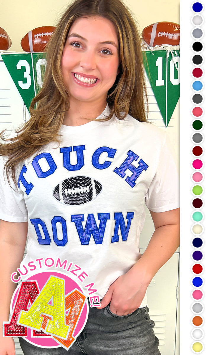 Touch Down Sequin Graphic T-Shirt