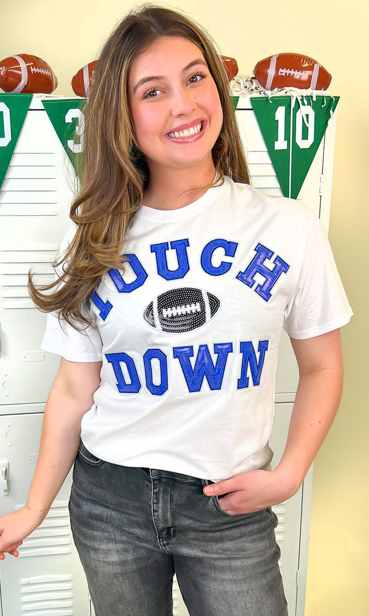 Touch Down Sequin Graphic T-Shirt