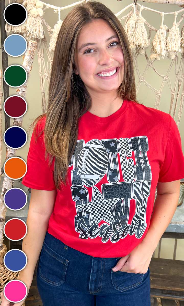 Touchdown Season Football Graphic T-Shirt